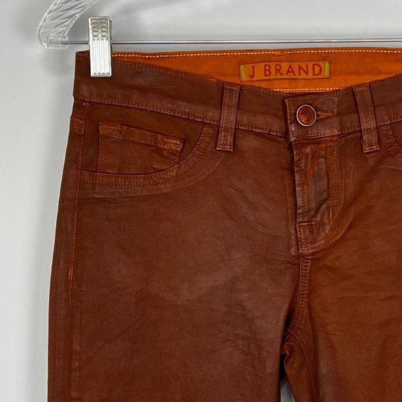 J Brand Womens 912K Pencil Leg Skinny Jeans Turbulent Coated Clay size 25 - Picture 4 of 13